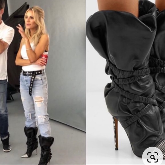 Alexandre Vauthier Dune Crystal Blk Boots NWB 9.5 - Picture 8 of 9